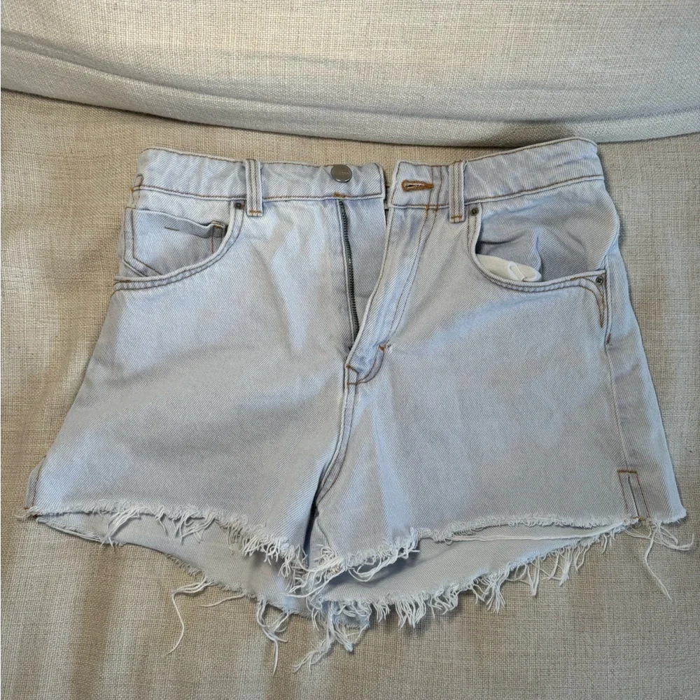 Zara light wash denim shorts